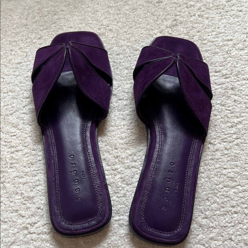 Sandro Elly Suede Sandals - Picture 3 of 6